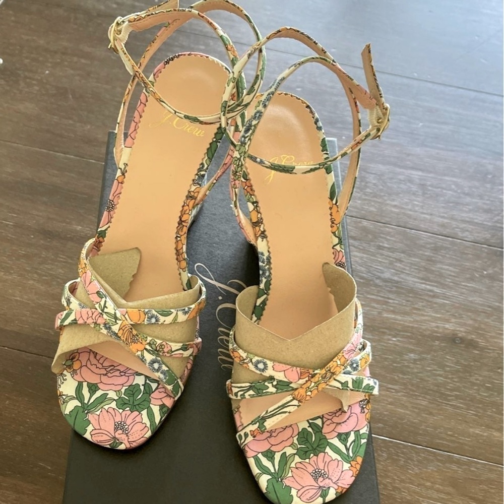 J Crew Liberty Wedge sandal brand new with box.